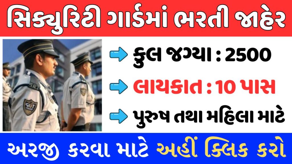 SIS Security Guard Recruitment 2024 : 10 પાસ માટે સિક્યુરિટી ગાર્ડ માં 25,000 પદો પર ભરતી જાહેર